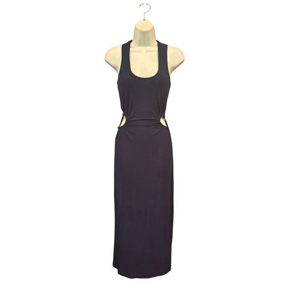 Johnathon SIMKHAI Melly Ribbed Side Cutout Dress in Navy NWT Size XS - Picture 5 of 10